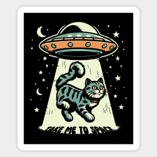 Alien Abduction For Cats Magnet